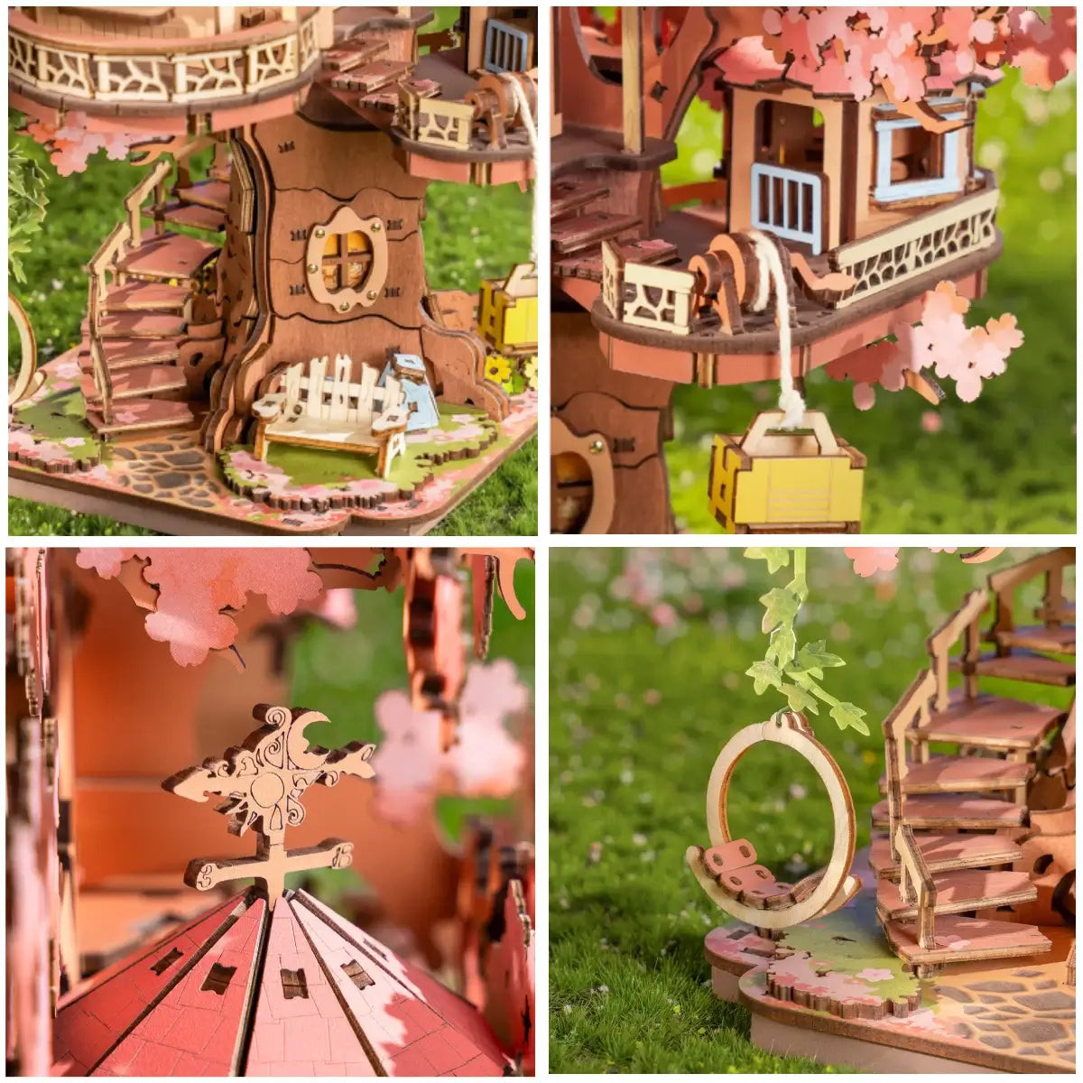 DIY cherry blossom tree house model kit