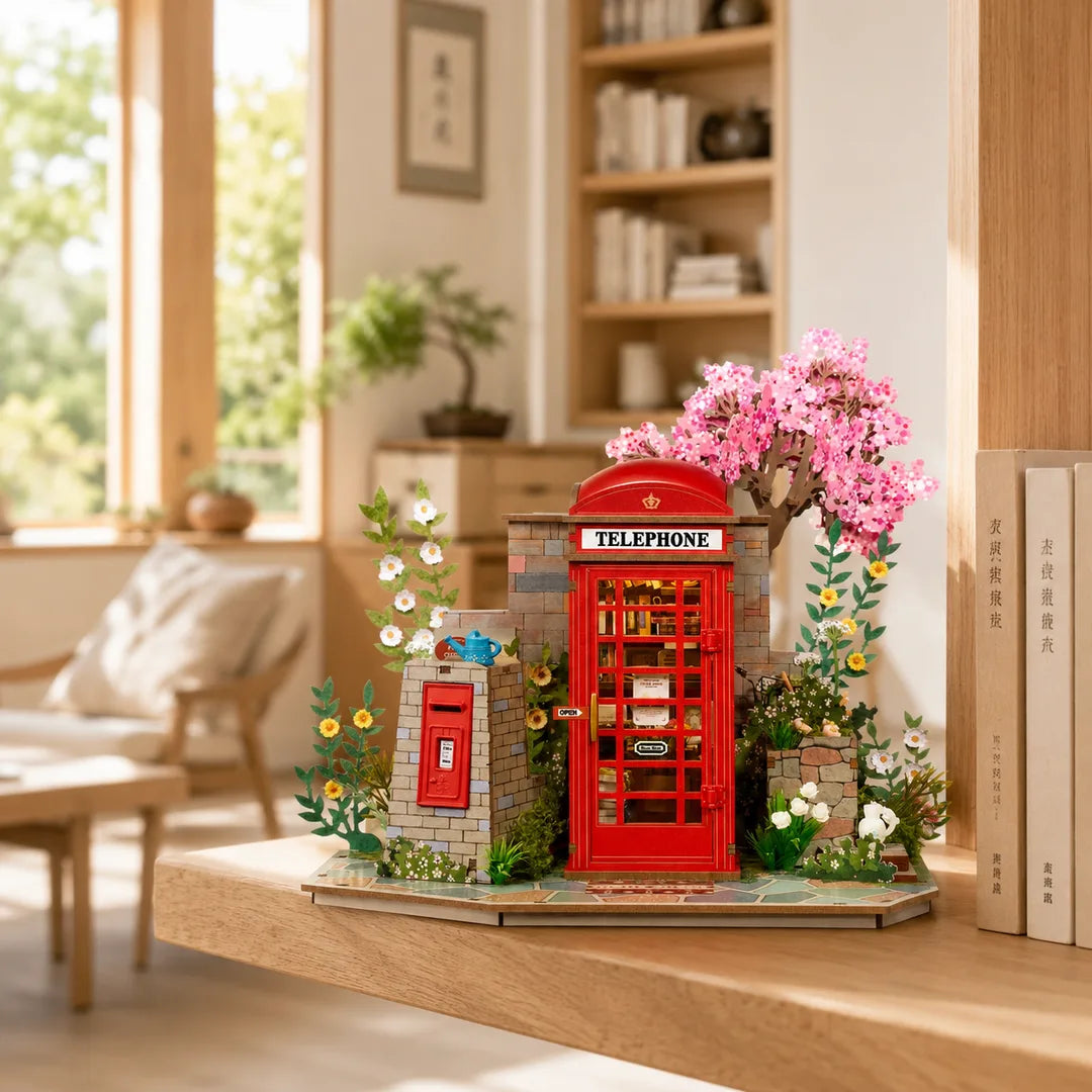 Blossom Corner DIY Book Nook styled as elegant home decor in a bright living room