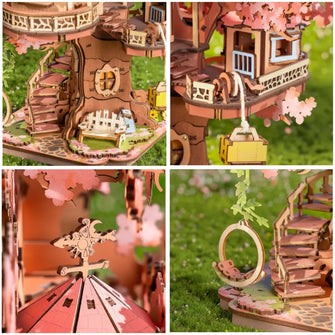DIY cherry blossom tree house model kit

