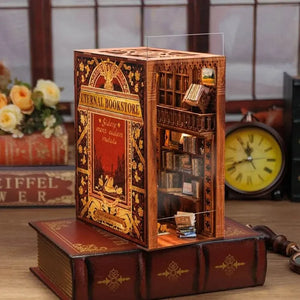 Classic Bookstore DIY Book Nook Kit with LED lights – NookTales