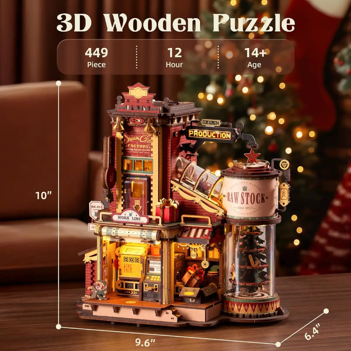 Dream Gift Factory DIY Wooden Puzzle – Musical Workshop with LED Dream Gift Factory DIY Wooden Puzzle – Musical Workshop with LED