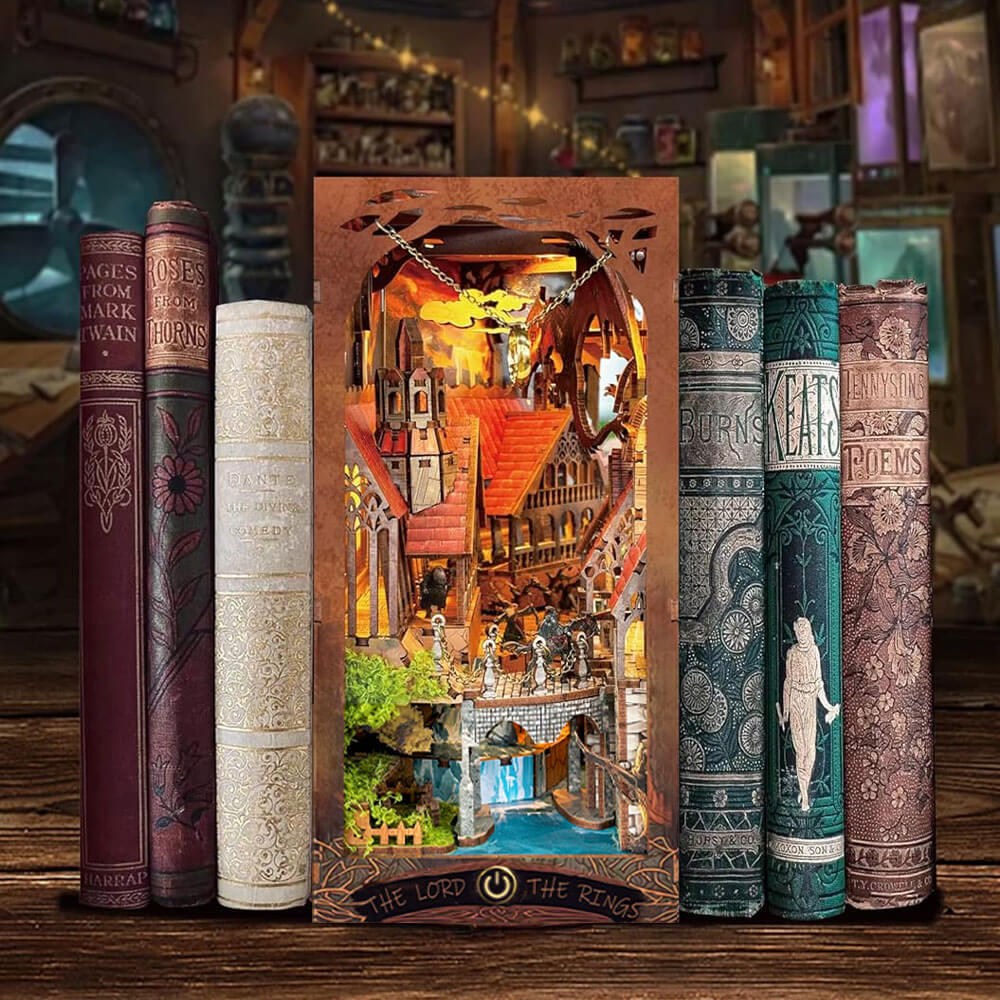 Magic DIY Book Nook Kit | NookTales Fantasy Miniature with Dragon & Castle