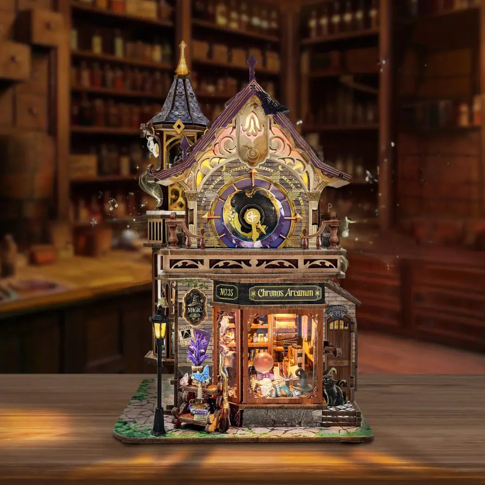 Magic Clock Tower DIY Miniature Magic Clock Tower with Lighting Kit ...