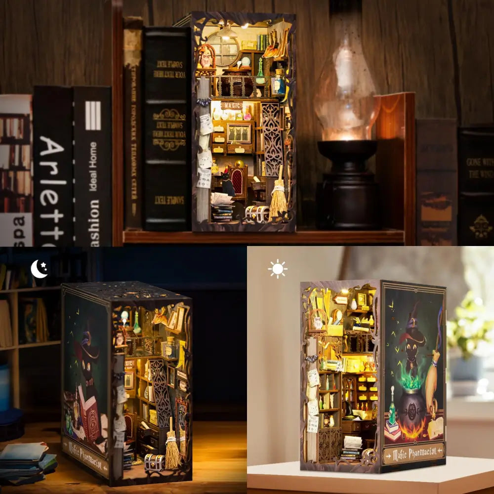 Fantasy Magic Book Nook Kit – Beginner DIY 3D Gift with LED Lights ...