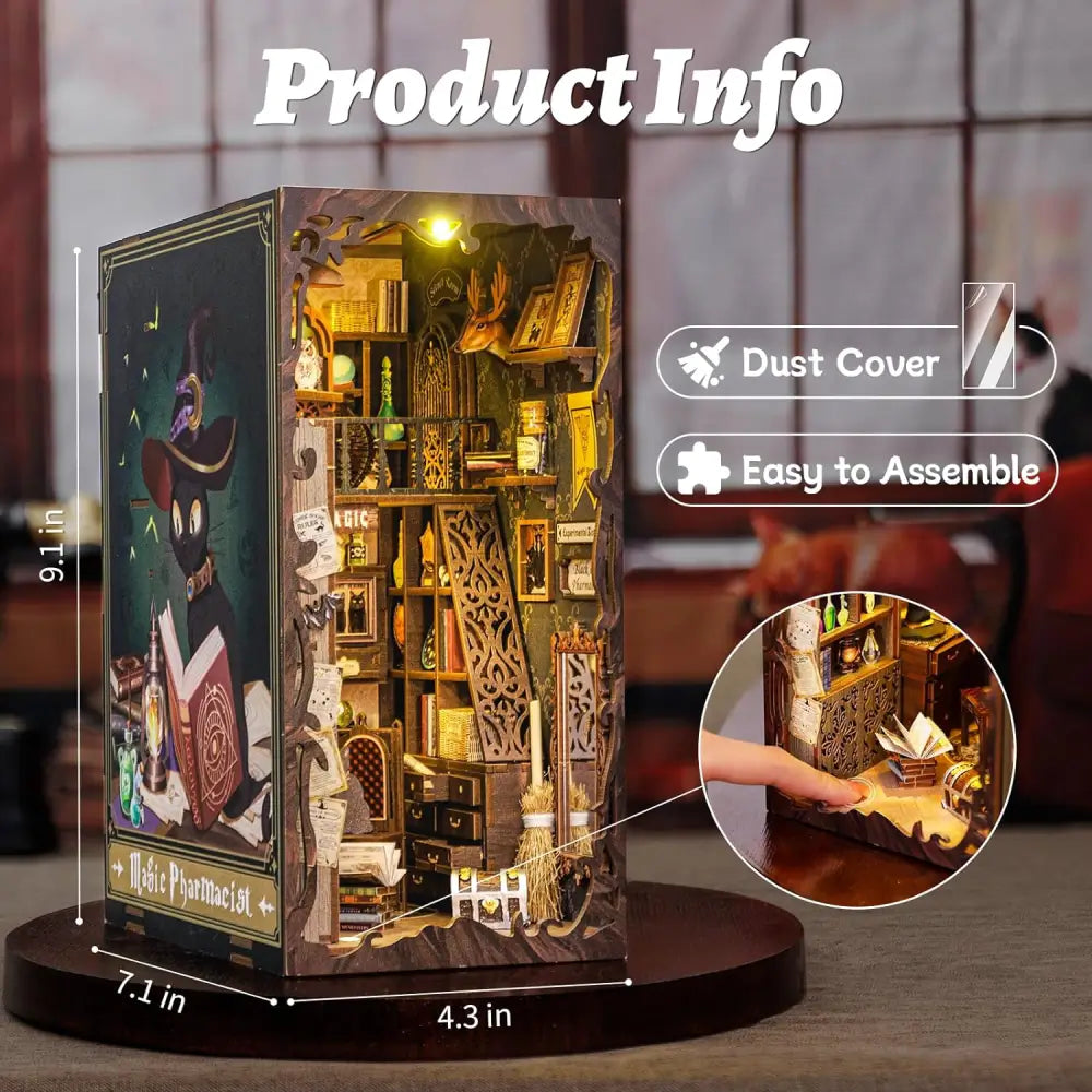Fantasy Magic Book Nook Kit – Beginner DIY 3D Gift with LED Lights ...